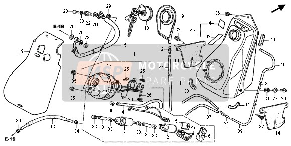 17510MFT640, Serbatoio Carburante Comp, Honda, 0